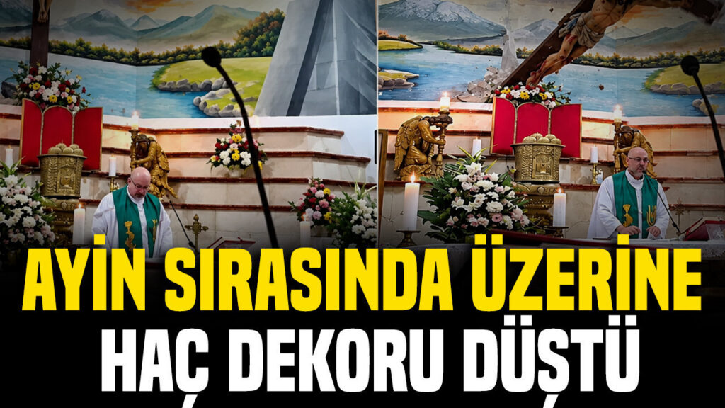 Rahibin korkunç ölümü: Ayin sırasında üzerine haç dekoru düştü